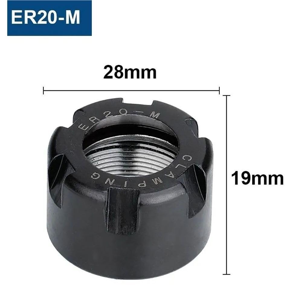 1pc ER8-40 Clamping Nut - High Precision Abrasion Resistant Metalworking Chuck Nut for CNC Machines(28mmx19mm)