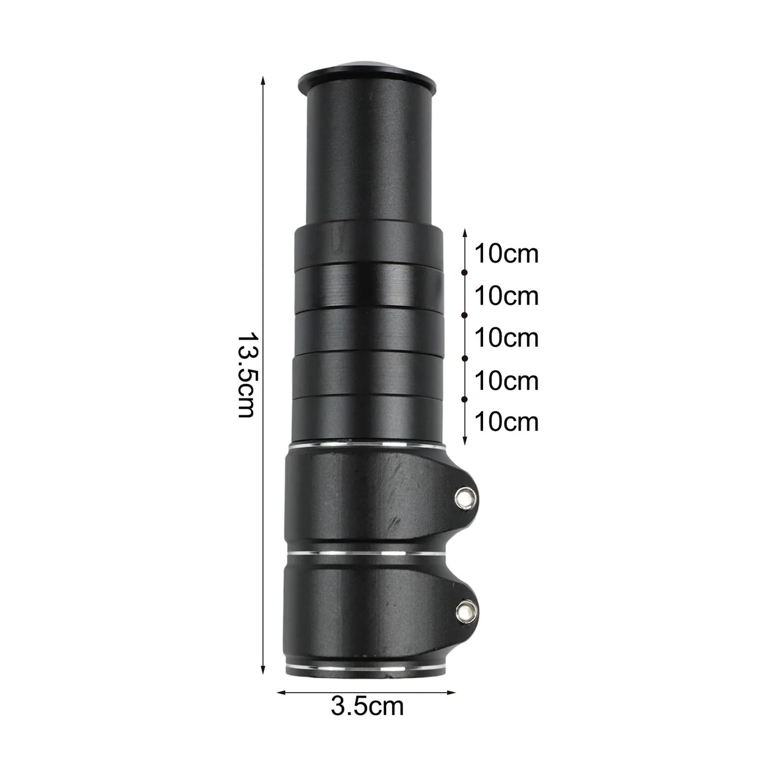Yvxotrxnk Adjustable für Bikle Handlebar Stem Riser Extender für Long Distance Riding, 28,6 mm MTB Road Bike Head Up Riser Adapterter, nierdzewny Aluminum Alloy Height Adjustable Handlebar Raiser