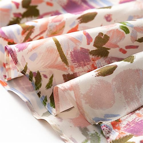 Hdhdeueh Women Mulberry Silk Printed Formal Long Midi Skirt3