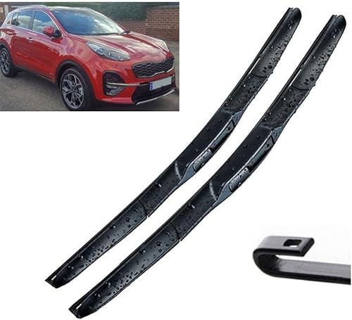 Limpiaparabrisas híbrido delantero compatible con Kia Sportage QL 2016-2023 parabrisas parabrisas ventana lluvia cepillos 26 pulgadas + 16 pulgadas