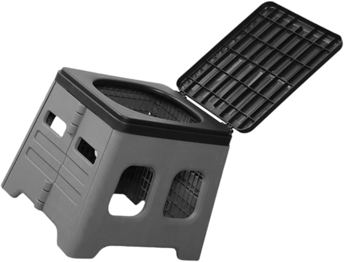 KICHOUSE Portable Folding Toilet Durable Material Outdoor Travel Toilet for Camping Emergencies Lightweight Easy to Carry for Car Camping Outdoor Adventures