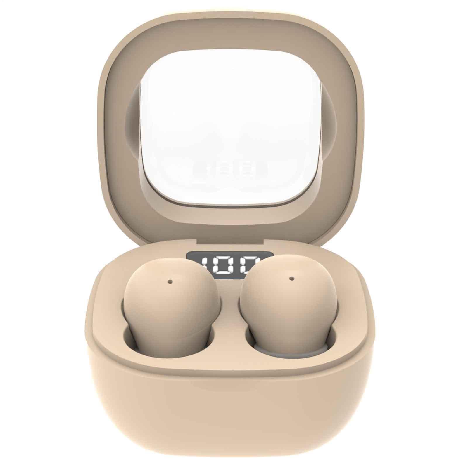 Auricolari stereo per dormire – Isolamento acustico wireless, dispositivo audio compatto, dispositivo acustico adatto all'orecchio, riduzione del rumore intelligente con supporto per custodia di