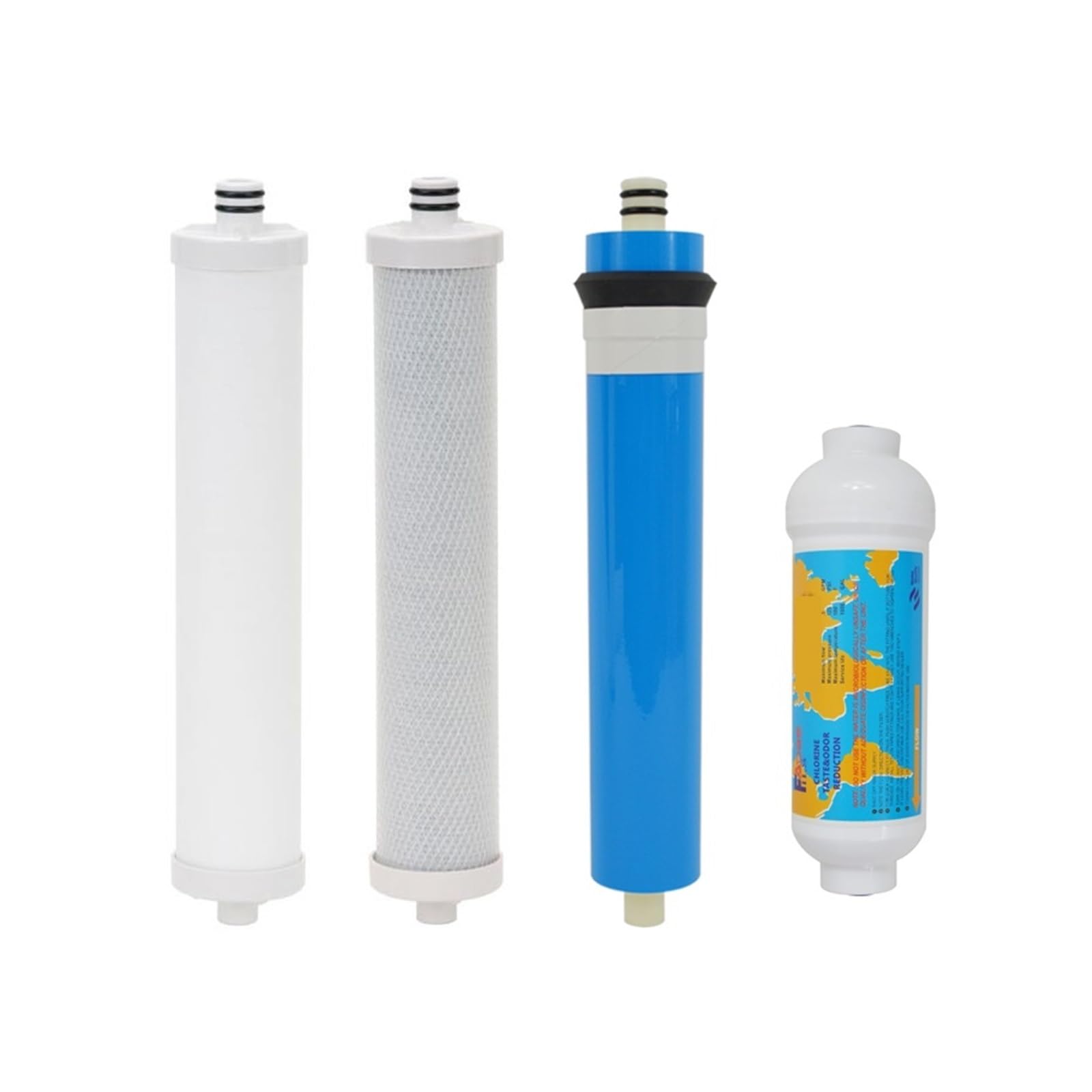 JJKKOZVQF AC-30 Reverse Osmosis System Replacement Cartridge & Membrane 4 PCS with 3/8" adapter