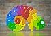 BeginAgain Counting Chameleon Bilingual Puzzle - Bilingual Wooden Numbers Puzzle - 3 and Up