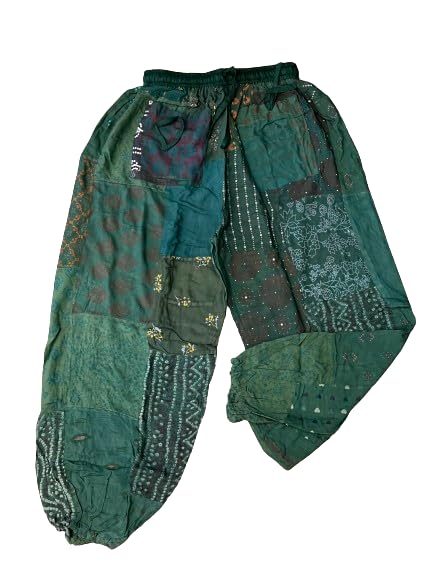 Patchwork Harem Pants, Bohemian Yoga Boho Hippie Pants, Patch Work Elastic High Waist Trouser for Unisex4