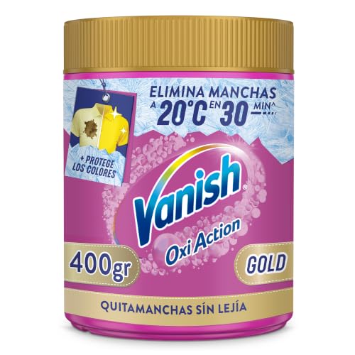 Vanish Oxi Action Multipoder - Quitamanchas multibeneficio para la ropa, En Polvo, Sin Lejía 400gr, El emabalaje puede variar