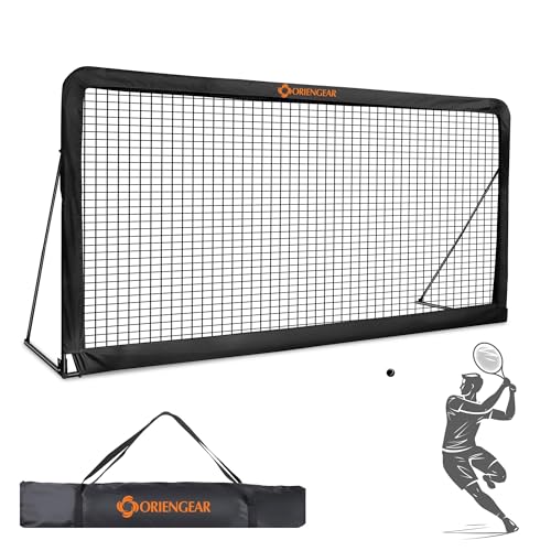 Tennis Rebound Practice Wall - 12ft x 6ft Rebounder Net for Tennis & Racquet Sports Ball &...