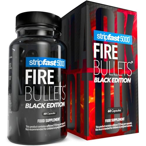 stripfast5000 Fire Bullets Black Edition Max Strength for Women and Men - Pack of 1