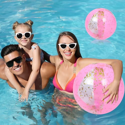 Ballons de plage gonflables 24 pouces avec confettis et pompe