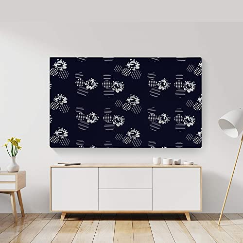 Image of Glassiano Marigold Dustproof Printed 65 inch LED TV Cover Screen Protector Compatible for All Models, Print 24