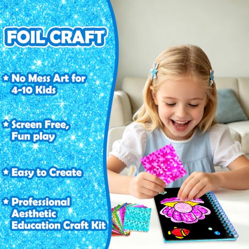 Image of FUNNYB&G Foil Art Craft Kit for Kids, Sparkly Birthday Gift Toy for Kids
