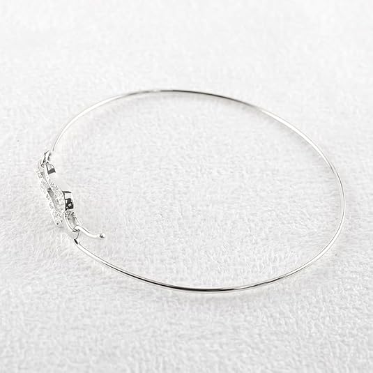 馬蹄 ブレスレット シルバー ダイヤモンド レディース アクセサリー 2026年 午年 馬の蹄 - 画像 (3)