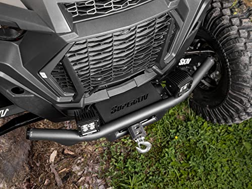 Paragolpes delantero con winch SuperATV 3500 lb para Polaris RZR miniatura 5