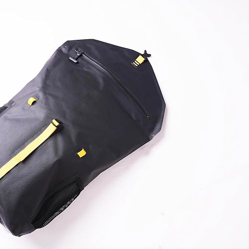 Miniatura 3 de Mochila impermeable, bolsa seca para actividades acuáticas, canotaje, kayak, paddle boarding, NegroAmarillo, Impermeable