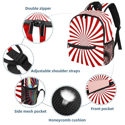 Petit sac à dos léger multicolore motif spirale 12 p - 3