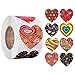 KANUBI 500 pegatinas de corazón de colores, etiquetas de amor en forma de corazón, pegatinas autoadhesivas para manualidades, álbumes de recortes, paquete