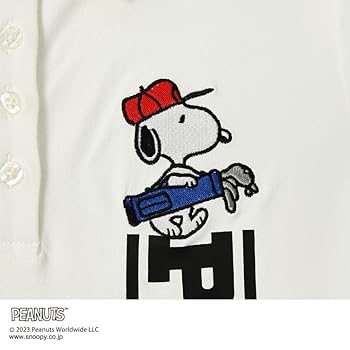Amazon | DELSOL x PEANUTS スヌーピーコラボ半袖ポロシャツ (S