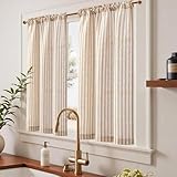 Dimensions et contenu: Les rideaux TOPICK mesurent 65 cm de large x 90 cm de haut. Livré dans un ensemble de 2 pièces prêtes à l’emploi avec des differences de 1 à 2 cm grâce à une découpe et une couture minutieuses à la main