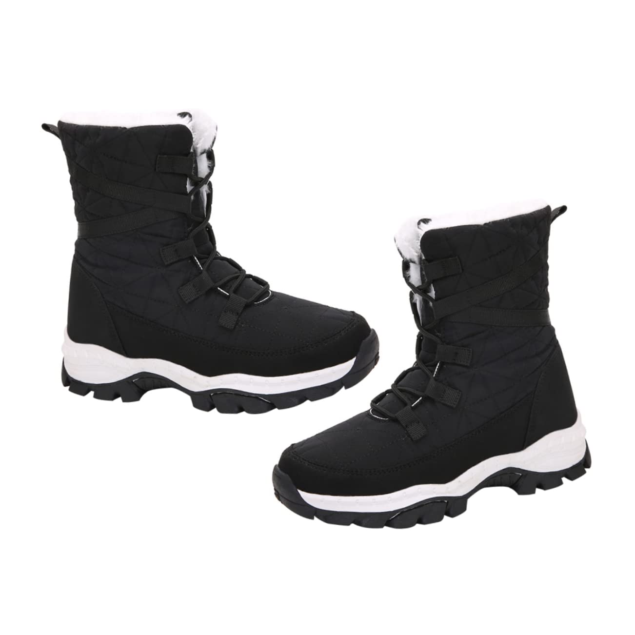 BESPORTBLE Zapatos de Algodón Cálidos Botas de Invierno Cómodas para Mujer de Felpa Botas Cálidas para Exteriores
