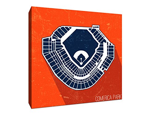 Comerica Park Seating Map Canvas Wall Art