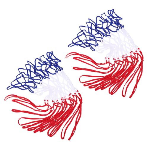 Yardwe 8pcs Outdoor Basketball Net Heavy Duty Woven Nets for Standard Rims for Training and Games Wear-Resistant and Tear-Resistant Design