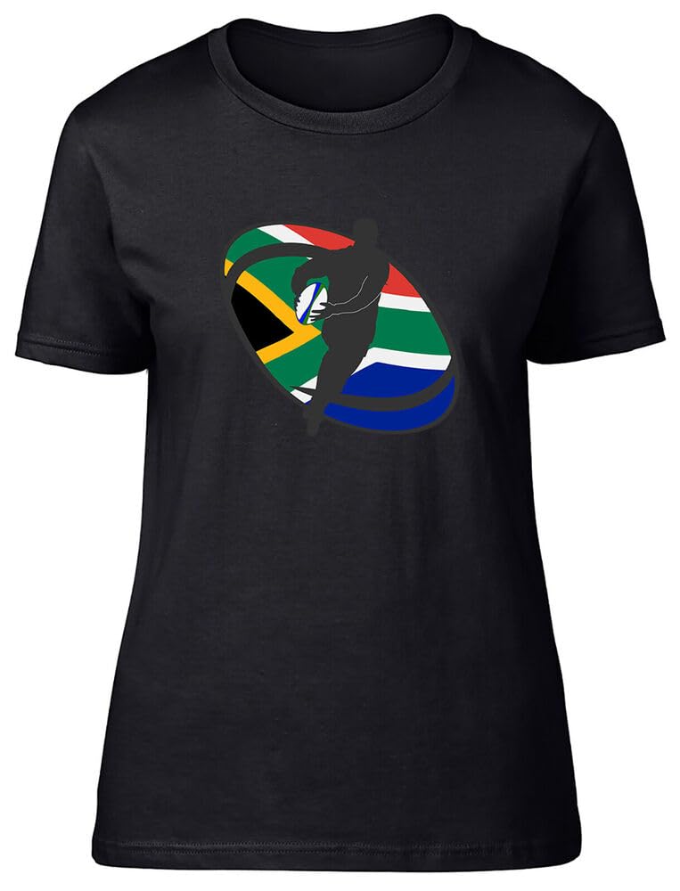 bnqRugby South Africa Fitted Womens Ladies T Shirt