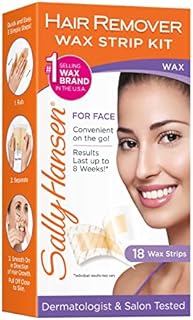 Sally Hansen Hair Remover Wax Strip kit for Face, 18 Wax Strips