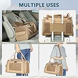 Petsfit Transportbox Katze Hund faltbar Transporttasche Hundetasche für Katzen kleine Hunde, Hochwertige Tragetasche Flugtasche Hund Katze mit Schultergurt und weiches expandierbare Kissen