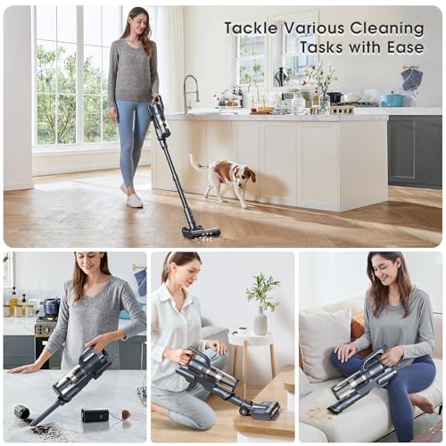 Miuzzy M243 Lightweight Cordless Vacuum Cleaner, Up To 50 Minutes, Vacuum Cleaner For Home With Powerful Suction, Self-Standing, Stick And Handheld Vacuum For Carpets, Hard Floor, Pet Hair thumb #6