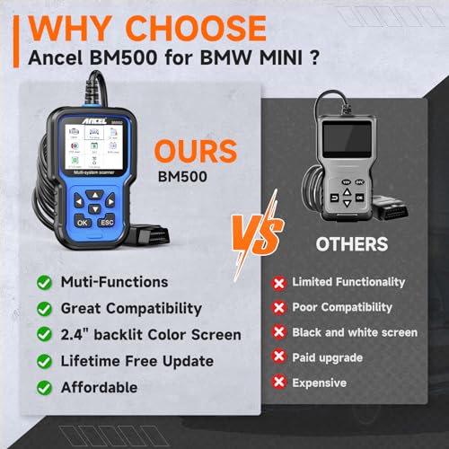 Ancel FBA-BM500 Battery Registration Tool Fits For Bmw Mini - All Systems Obd2 Scanner thumb #7