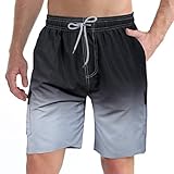 ELETOP Badehose Herren lang Schnelltrocknend Boardshorts,Badehosen für Herren mit Mesh-Futter,Badeshorts Herren S-4XL