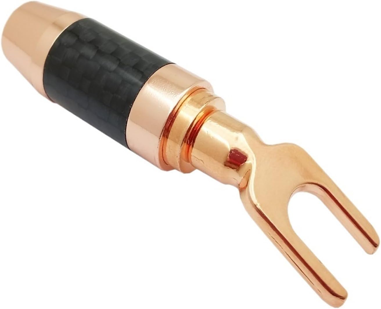 8pcs Y U Shape Plug Connector Speaker Audio(Gold)