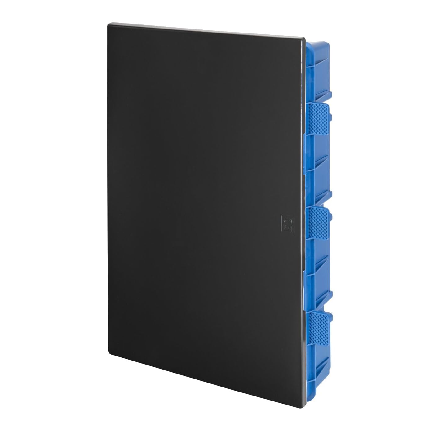 Boîtier encastrable pour cloison sèche – Tableau électrique 36 modules DIN (3 x 12), couvercle aveugle ultra fin 11 mm, style moderne et élégant, IP40, rail DIN, pour rénovation d'appartements, noir