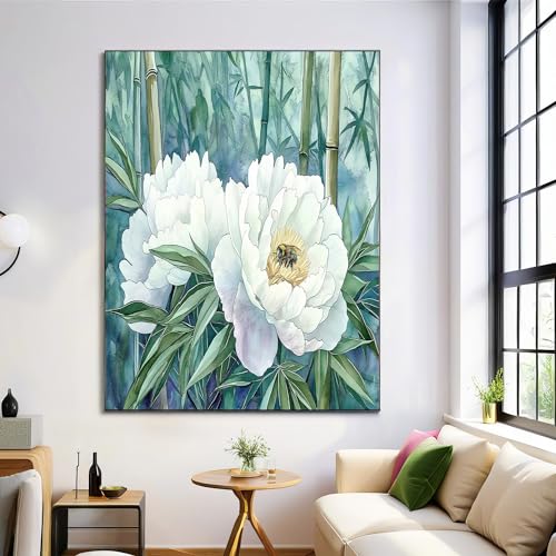 Láminas decorativas de flores naturales en acuarela con acabado artístico refinado