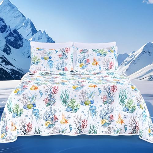 Uspring Cooling Comforter Quilts King Size, Double-Sided Cool Comforter for