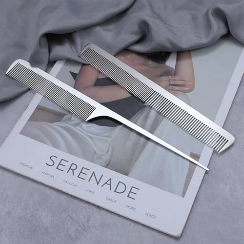 Peines metálicos para cabello de mujer, pack de 2 piezas miniatura 3