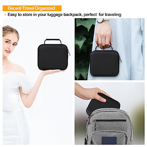 Image of Elonbo Carrying Case for Portable Handheld Inhaler Nebulizer Machine Asthma Inhaler Spacer, EpiPen Travel Medicine Kit, Handheld Mesh Atomizer Machine Holder Bag, Pocket Fits Auvi Q Ventolin, Black