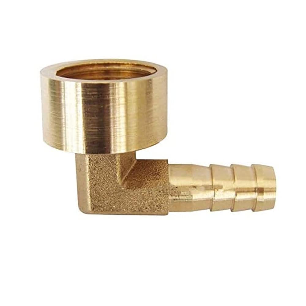 Hatoolha Women's Brass Hatoolha® Barb Hose Fitting, Elbow Pipe Connector 12Mm Barbed To 1/2" Bsp Thread 90 Degree Pipe Adapter Connector
