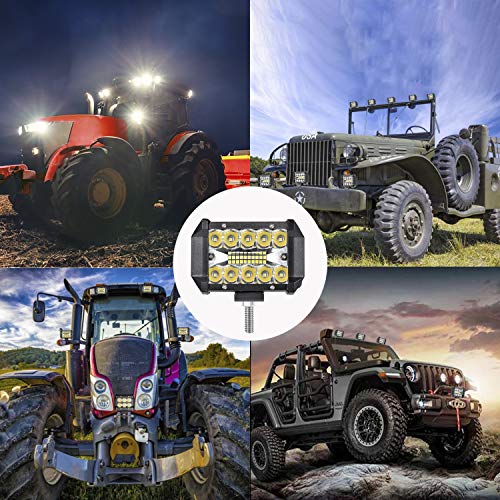 LMGAO 4 Inch 60W Combo Led Light Bars Spot Flood Beam LED Light Pods Waterproof for Driving Offroad Boat Car Tractor Truck SUV ATV