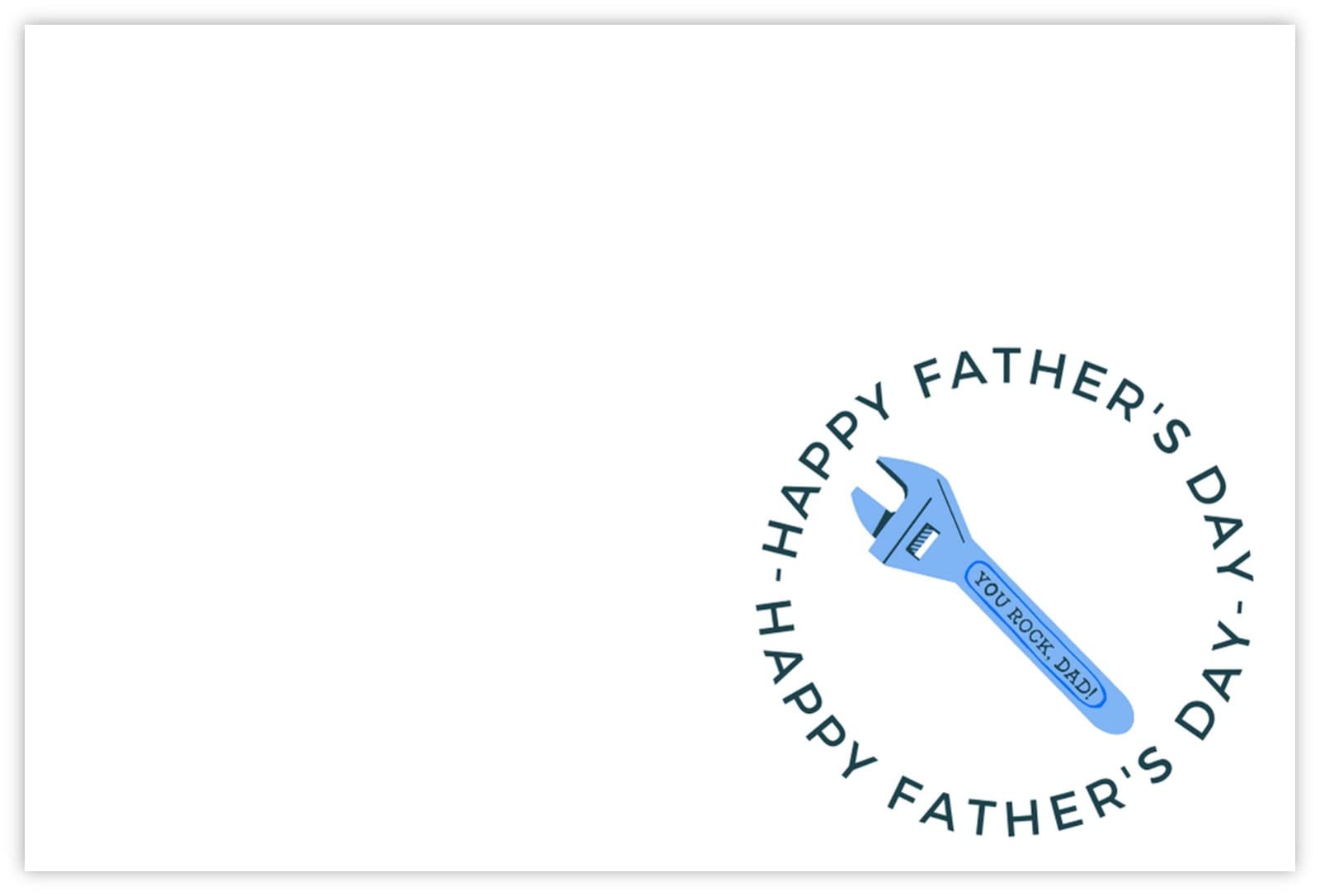 celloexpress Happy Father's Day (Spanner) Flower Message Cards - 60mm x 90mm - Father's Day Florist Card Gift Notes (Pack of 100) โ image 1