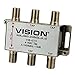 Rubinetto a 4 vie 15 dB per antenna e satellite, rubinetto a 4 vie 15 dB perdita, tipo di spina: Regno Unito immagine