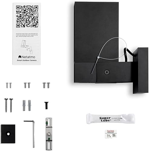 Netatmo Cámara de Seguridad Exterior WiFi Netatmo con Foco 12W, Video HD 1080p, Detección Inteligente de Personas, Animales y Vehículos, Visión Nocturna y Almacenamiento Sin Costo - NOC01-AMZ