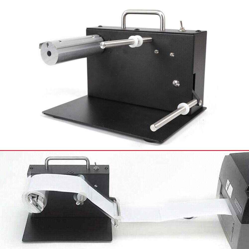 BJTDLLX Automatic Label Rewinder Tag Rewinding Machine, Adjustable Two-Way Automatic Rewind Synchronization Rewinding Machine 180mm AC 100-220V Label Roller Machines