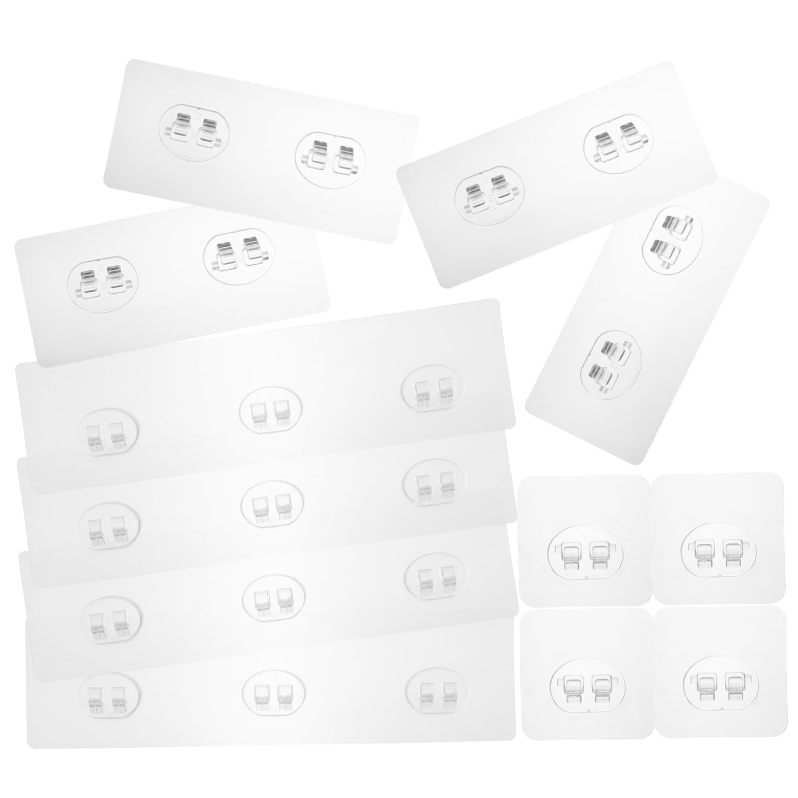 Mipcase 5 Set Ganci Adesivi Trasparenti Per Parete Resistenti Foratura Per Bagno Cucina Camera Da Letto Supporto Fissaggio Forte Su Superfici Lisce Come Marmo 12 Pezzi*5