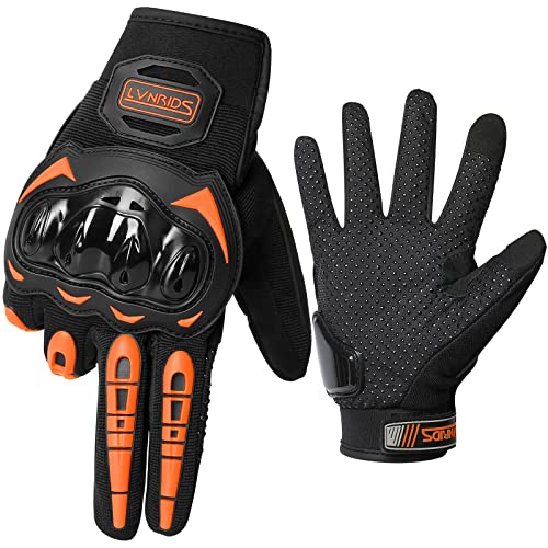 LVNRIDS Motorcycle Gloves with Touchscreen Men and Women Racing Gloves for Motocross BMX ATV MTB Riding Cycling Orange XXL