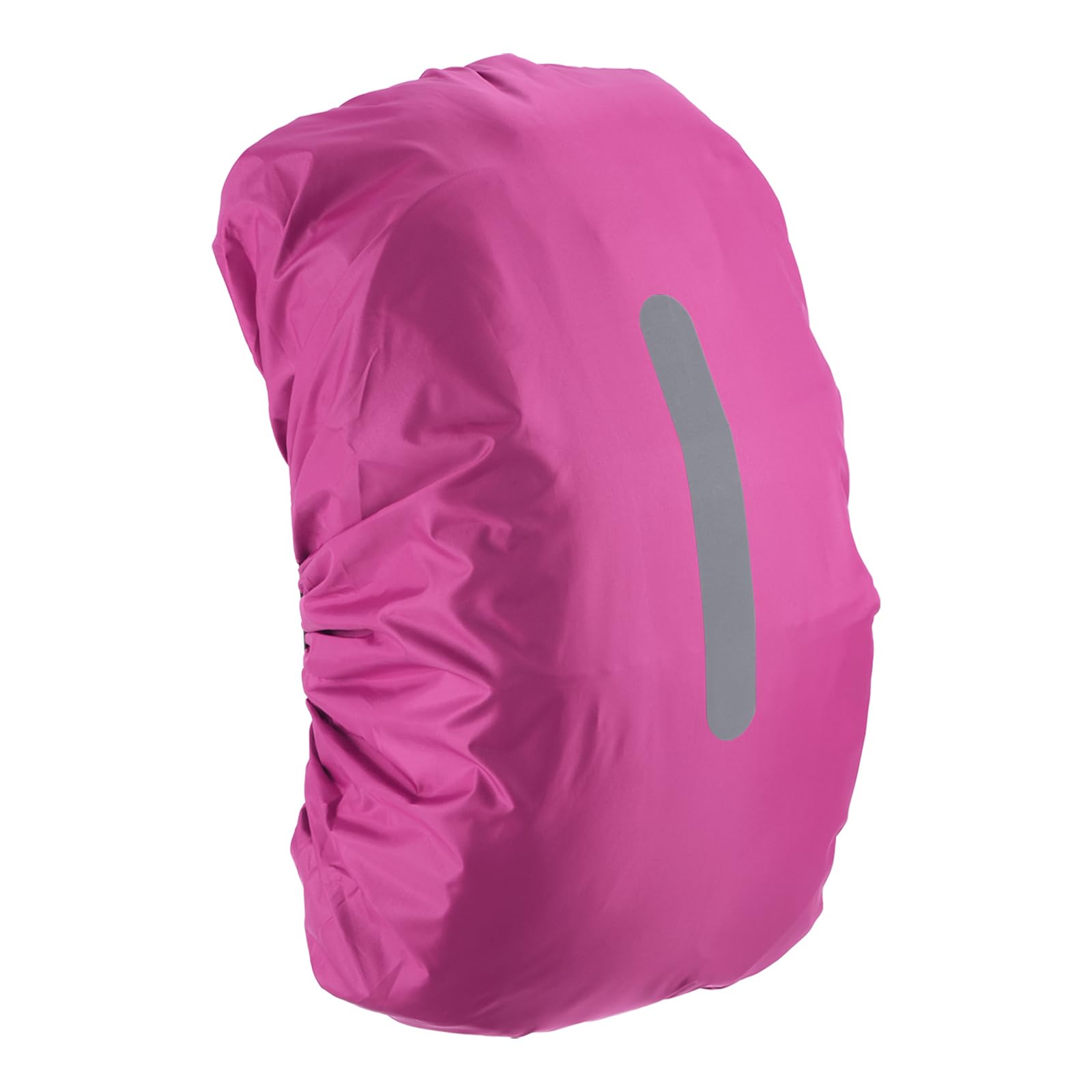 M METERXITY Backpack Rain Cover - Waterproof Lightweight Cover with Vertical Reflective Strap, Apply to Cycling/Hiking/Mountain Climbing (55-65L, L, Rose Red)