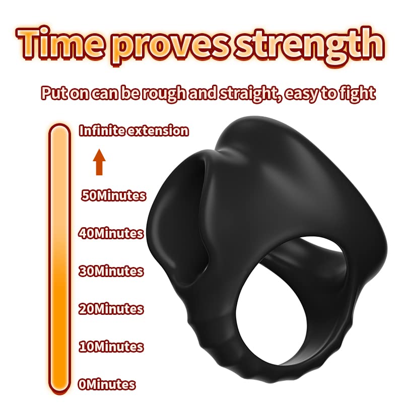 4-Hole-Locking-Ring-Medical-Silicone-Material-Black-Physical-Sperm-Locking-Make-Erection-Longer-Harder-and-Stronger-Long-Lasting-and-Durable-Mens-Sex-Toys-Couples-Sex-Toys-time-delay