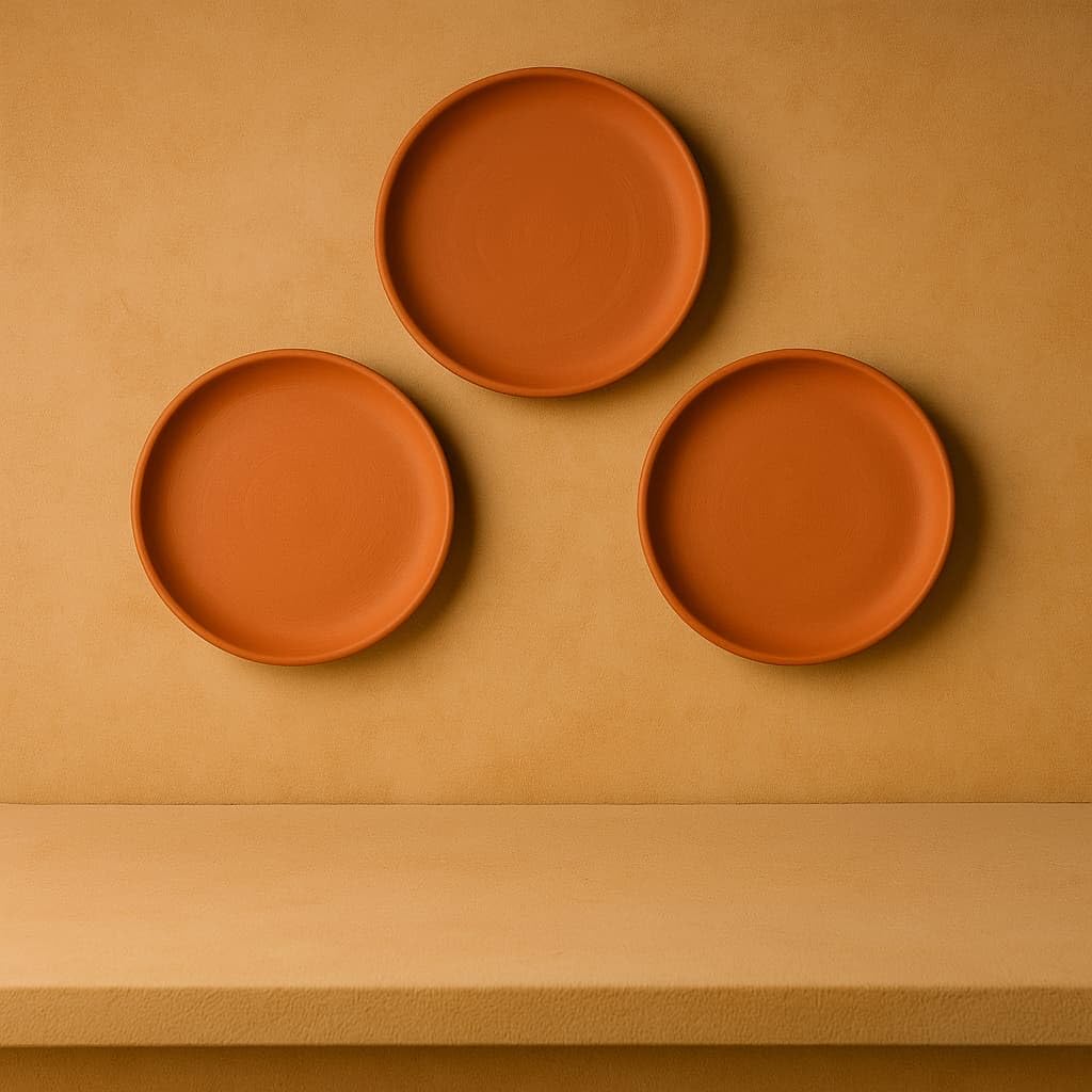 Terracotta Wall Plates - Handcrafted Rustic Décor -1