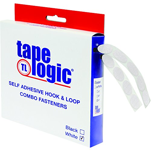 Aviditi Tape Logic Hook & Loop Sticky Back Dots, 3/4 Inch, Black, for Classroom, Home and Office (200 PK)