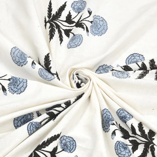 Image of BLOCKS OF INDIA 200TC Diwan Set Cotton 8 Piece | Deewan Printed Bedsheet Sets for Living Room Hall (Set of 8 Piece, 1-Bed Sheet | 2-Bolster Cover | 5-Cushion Cover (Color 48)